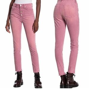 rag & bone Nina Skinny Corduroy Jeans in Mauve 26